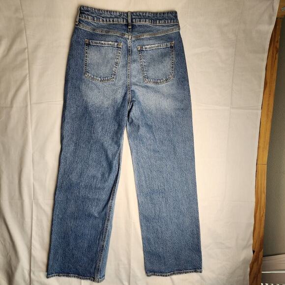 Old Navy Extra High Rise Sky Hi Wide Leg Jeans Size 10 - Picture 2 of 5